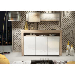 Sideboard Aether 155Cm - Oak & White Gloss Doors - thumbnail 6