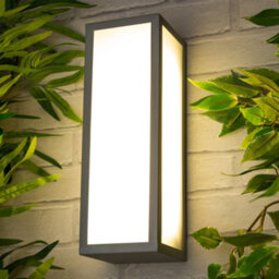 Litecraft Pictor Silver Opal Panel Outdoor Wall Light - thumbnail 1