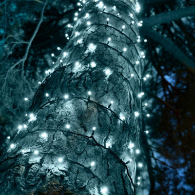 Christmas Tree World Crownvine 20M Fairy Lights Starter Set - 200 Leds Bright White  - Black Rubber Cable - image 1