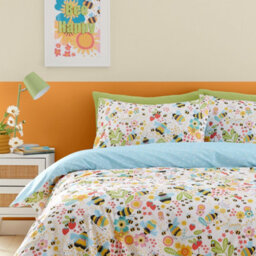 Fusion Buzzy Bee Easycare Yellow Duvet Cover Set - thumbnail 2