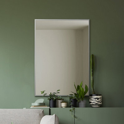 Mirroroutlet The Artus Silver Aluminium Edged Wall Mirror 70Cm X 50Cm - image 1