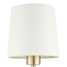 GoodHome Nunbird Plain Conical Shiny White Brass Effect Table Lamp - thumbnail 4
