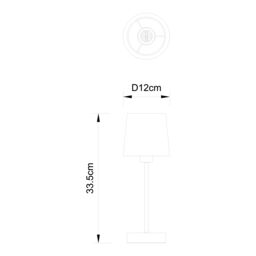 GoodHome Nunbird Plain Conical Shiny White Brass Effect Table Lamp - thumbnail 9