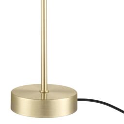 GoodHome Nunbird Plain Conical Shiny White Brass Effect Table Lamp - thumbnail 5