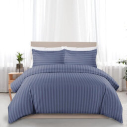 Aspire Homeware Washed Blue Duvet Cover Complete Set, Reversible Modern Bedding Set, Super King (L)220Cm X (W)260Cm - thumbnail 5