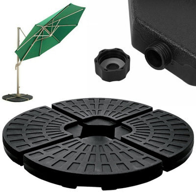 Geezy Cantilever Parasol Base Outdoor Umbrella Stand Holder Garden Patio 66Kg Set Of 4 - image 1