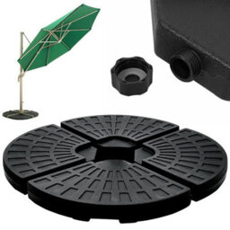 Geezy Cantilever Parasol Base Outdoor Umbrella Stand Holder Garden Patio 66Kg Set Of 4 - thumbnail 1