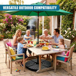 Geezy Cantilever Parasol Base Outdoor Umbrella Stand Holder Garden Patio 66Kg Set Of 4 - thumbnail 7