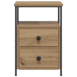 Walplus Bedside Cabinet Artisan Oak 34X35.5X50 Cm Engineered Wood - thumbnail 4