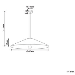 Wyld and Coco Ecolume Seagrass Pendant Lamp With Black Iron Base, W67 X H112Cm, Warm Light For Living Room And Dining - thumbnail 3