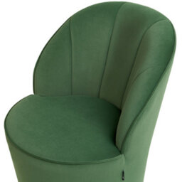 Beliani Green Velvet Round Tub Armchair With Gold Metal Base - Glam Retro Accent - thumbnail 6