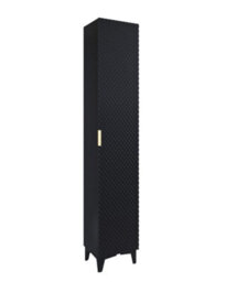 Arte Laura 17 Tall Bathroom Cabinet H1860mm W350mm D350mm - Black Gloss Finish - thumbnail 2