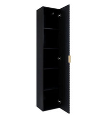 Arte Laura 17 Tall Bathroom Cabinet H1860mm W350mm D350mm - Black Gloss Finish - thumbnail 5