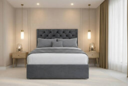 "Nexus Windsor Plush Divan, Steel, 54"" Winged Hb, 2 Drawers Foot-End, Open Coil Mattress, King" - thumbnail 3