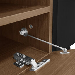 Abrihome Modern Tv Unit In Black & Wood Effect, 180Cm Length - thumbnail 8