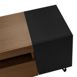 Abrihome Modern Tv Unit In Black & Wood Effect, 180Cm Length - thumbnail 9