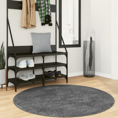 Berkfield Rug Oviedo Short Pile Anthracite Size  120 Cm - image 1