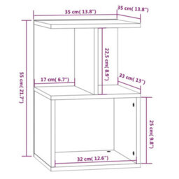 Berkfield Bedside Cabinets 2 Pcs Grey Sonoma 35X35X55 Cm Engineered Wood - thumbnail 8