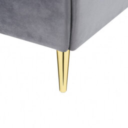 Beliani Bed Velvet Forbach 140 X 200 Cm (Eu Double) Grey - thumbnail 8