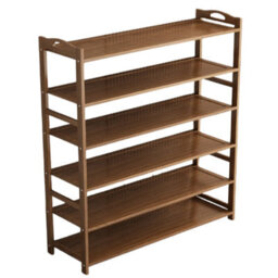 Modcraft 6-Tier Tall Wooden Shoe Rack - Home Storage For Footwear - thumbnail 5