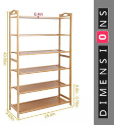 Modcraft 6-Tier Tall Wooden Shoe Rack - Home Storage For Footwear - thumbnail 4