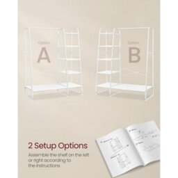 Songmics Vasagle Garment Rail With Shoe Storage, Five Tier Clothing Rack, Side Hooks, Bedroom Organizer, Cloud White And Matte White - thumbnail 4