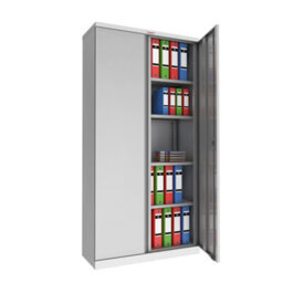 Phoenix Safe Company Phoenix Scl Series Scl1891Ggk 2 Door 4 Shelf Steel Storage Cupboard In Grey With Key Lock - thumbnail 5