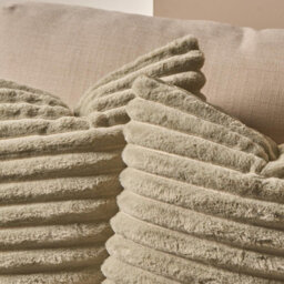 Ohs 2 Pack Faux Fur Thick Rib Cushion Covers - Sage - thumbnail 3