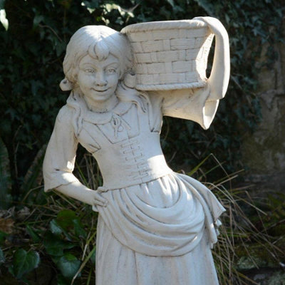 Large Gypsy Girl Statue With Basket - image 1