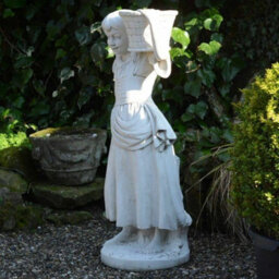 Large Gypsy Girl Statue With Basket - thumbnail 4