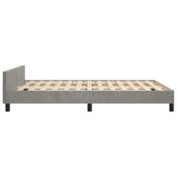 Berkfield Bed Frame With Headboard Light Grey 180X200Cm 6Ft Super King Velvet - thumbnail 6