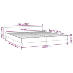Berkfield Bed Frame With Headboard Light Grey 180X200Cm 6Ft Super King Velvet - thumbnail 9