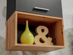 "Arte Maze Ii Tv Entertainment Unit 200Cm In Black & Oak Wotan - Modern Wall System For Tvs Up To 65""" - thumbnail 6