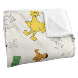 Sesame Street Silky Character Collage Supersoft Blanket Multicoloured (One Size) - thumbnail 2