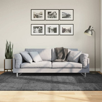 Berkfield Rug Oviedo Short Pile Anthracite 160X230 Cm - image 1