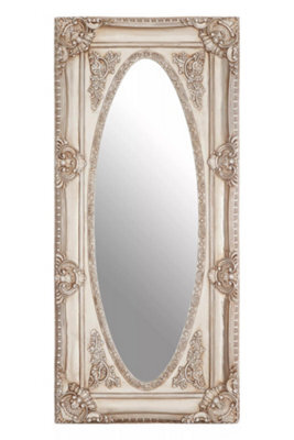 Orsina Functional Champagne Finish Oval Border Wall Mirror, Timeless Mirror For Livingroom, Elegant Modern Mirror - image 1