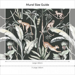 I Love Wallpaper Sleepy Leopards Mural In Bottle Green (350Cm X 240Cm) - thumbnail 3