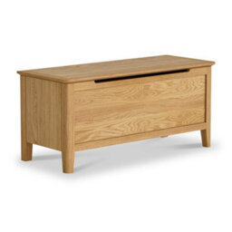 Saxon Oak Ottoman Blanket Box - Fully Assembled By Roseland Furniture