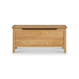 Saxon Oak Ottoman Blanket Box - Fully Assembled By Roseland Furniture - thumbnail 2
