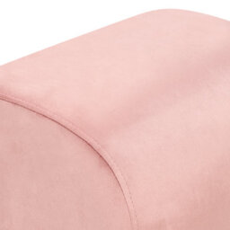 Beliani Pink Velvet U-Shaped Pouffe Ottoman - Compact Modern Living Room Seat And Footstool - thumbnail 5