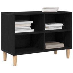 Berkfield Black Oak Tv Cabinet - 69.5X30X50 Cm, Made From Engineered Wood - thumbnail 3