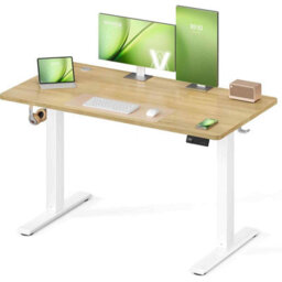 Electric Adjustable Office Desk With Memory Presets, Sit Stand Design And Sedentary Reminder, Golden Oak - thumbnail 7