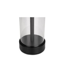 Lighting Supermarket Arezo Black Glass Cylinder Table Lamp Cw Gold Lined Black Shade - thumbnail 6