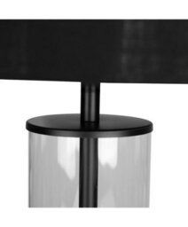 Lighting Supermarket Arezo Black Glass Cylinder Table Lamp Cw Gold Lined Black Shade - thumbnail 5