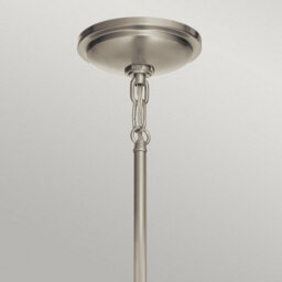 Luminosa Lighting Luminosa Kichler Tollis Globe Pendant Ceiling Light Brushed Nickel & White - thumbnail 3