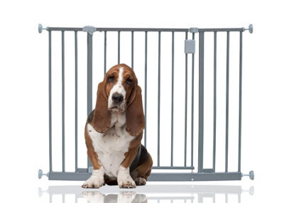 Bettacare Extra Wide Hallway Dog Gate, 97Cm - 103Cm, Grey, Pressure Fit Pet Gate, Puppy Safety Barrier - image 1