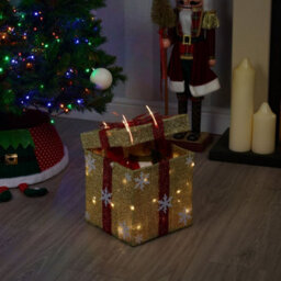 Urbn-Living Urbnliving 31Cm Height Christmas Santa Teddy Pop Up Musical Tunes Novelty Fun Toy Gift Decoration Gold Box & Red Bow - Bear Santa - thumbnail 6
