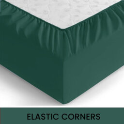 Ameha Fitted Sheet 25 Cm Extra Deep Hotel Quality Bedroom Anti Allergic Single, 91X190Cm Emerald Green Fitted Bed Sheets - thumbnail 8
