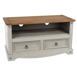 Core Products Grey Waxed Flat Screen Tv Unit Premium Corona H51.0Cm X W95.0Cm X D43.5Cm - thumbnail 3