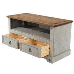 Core Products Grey Waxed Flat Screen Tv Unit Premium Corona H51.0Cm X W95.0Cm X D43.5Cm - thumbnail 4